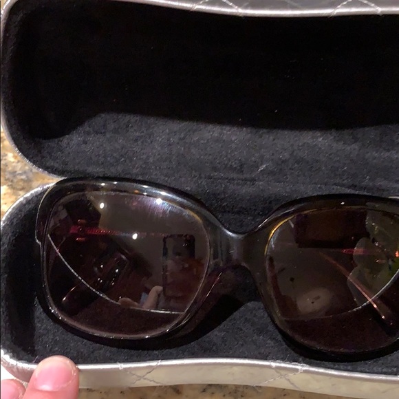 Chanel brown bow design glasses with silver case - Picture 5 of 6